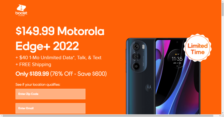 $149.99 Motorola Edge+ 2022