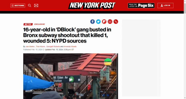 16-year-old in ‘DBlock’ gang busted in Bronx subway shootout that killed 1, wounded 5: NYPD sources