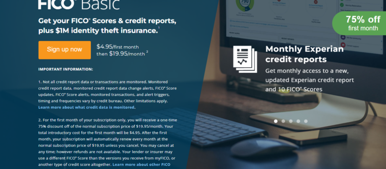 Get your FICO® Scores & credit reports, plus $1M identity theft insurance
