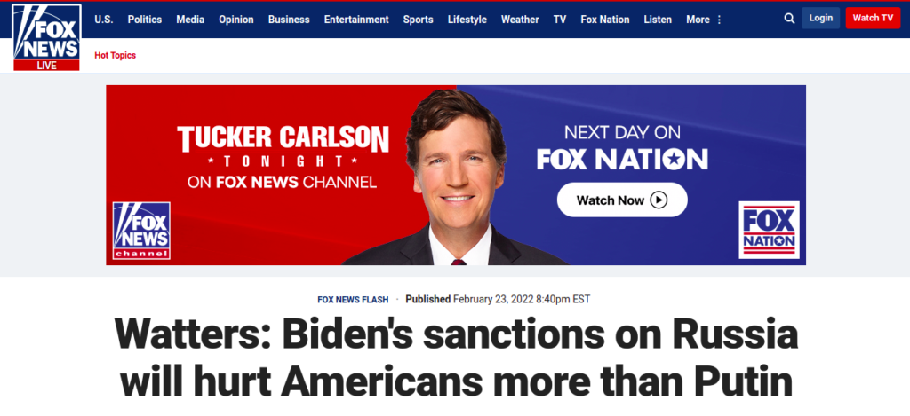 Biden's sanctions on Russia
