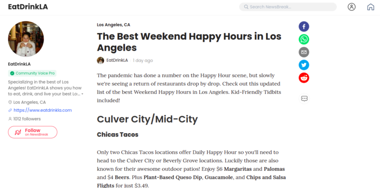 The Best Weekend Happy Hours in Los Angeles