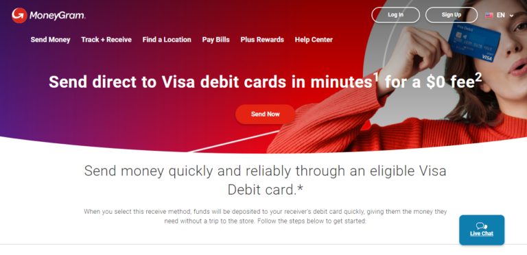 Send direct to Visa debit cards in minutes