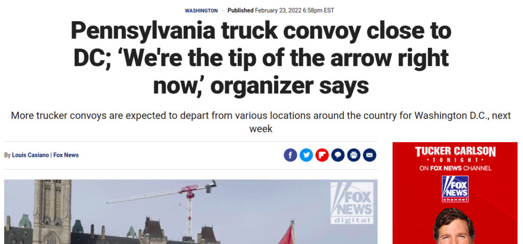 Pennsylvania truck convoy