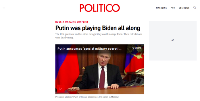 Putin was playing Biden all along