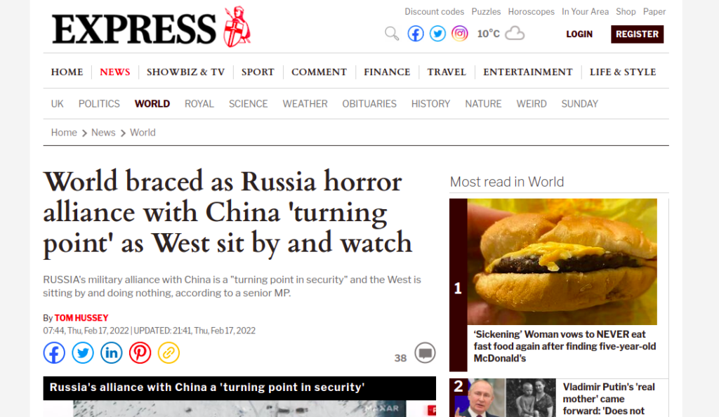 Russia alliance with china