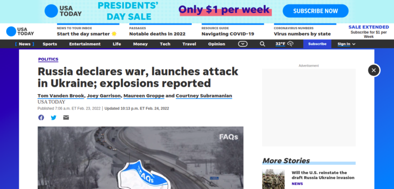 Russia declares war, launches attack in Ukraine; explosions reported