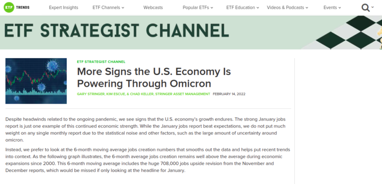 More Signs the U.S. Economy Is Powering Through Omicron