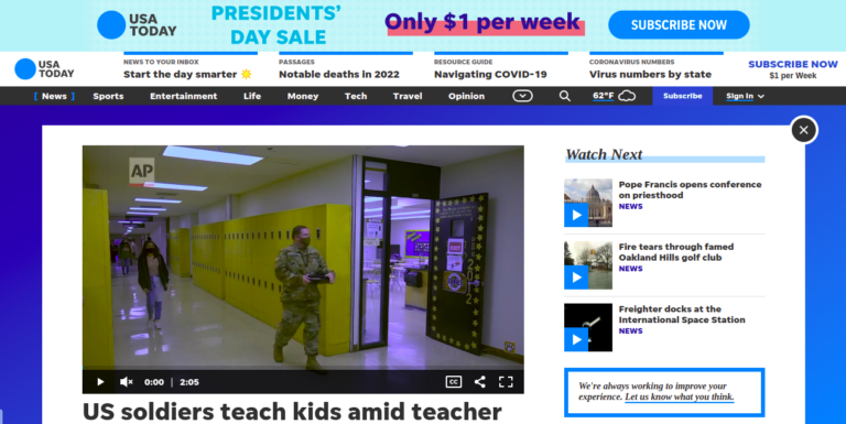 US soldiers teach kids amid teacher shortage