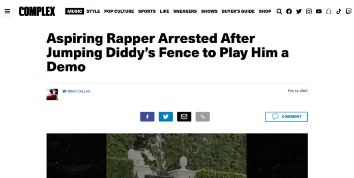 Aspiring Rapper Arrested