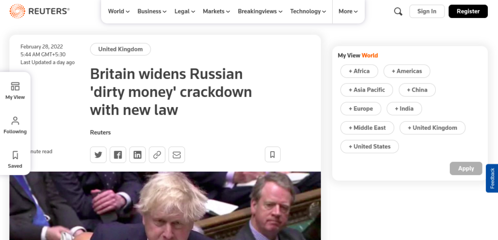 Britain widens Russian