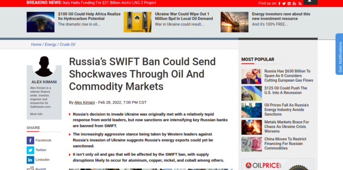 Russia’s SWIFT Ban