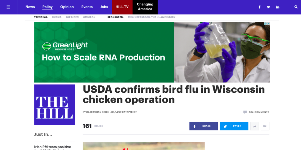 USDA confirms bird flu