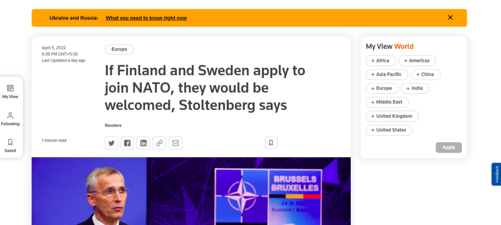  If Finland and Sweden apply to join NATO