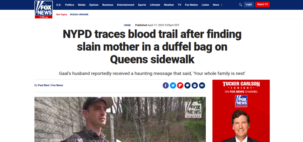 NYPD traces blood trail