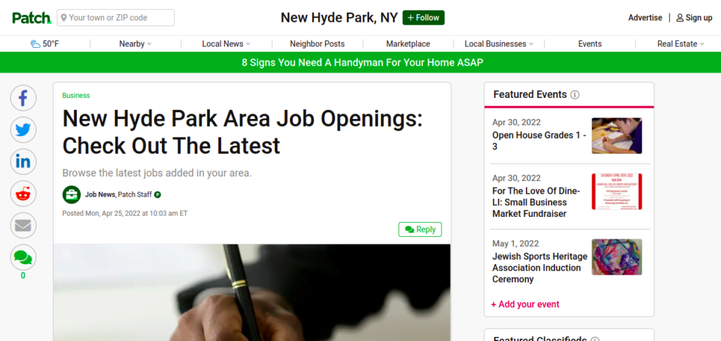 New Hyde Park Area Job Openings