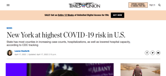 New York at highest COVID-19 risk