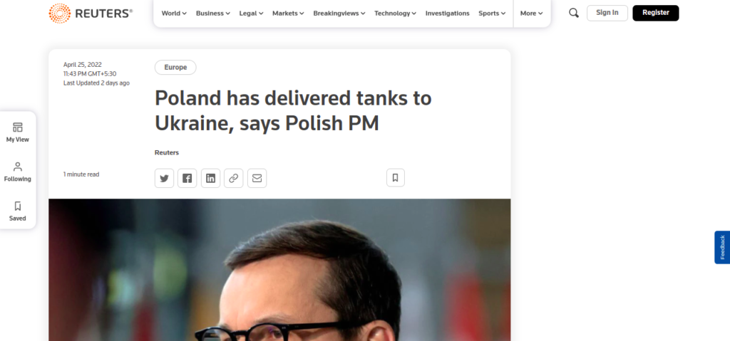 Poland delivered tanks to Ukraine