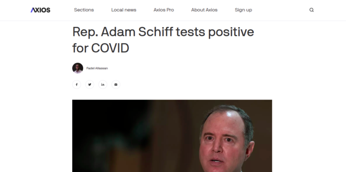 Rep. Adam Schiff tests positive for COVID