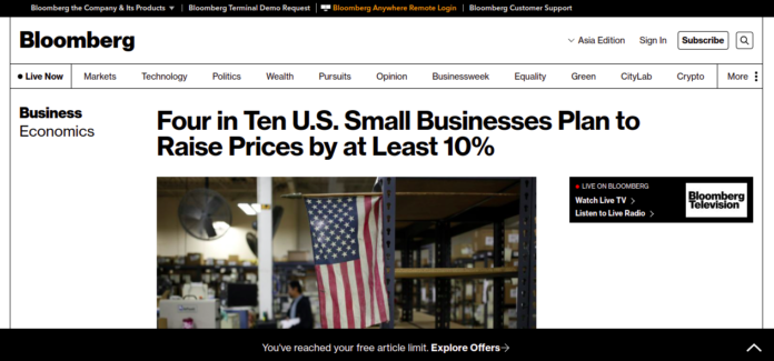 Small Businesses Plan to Raise Prices