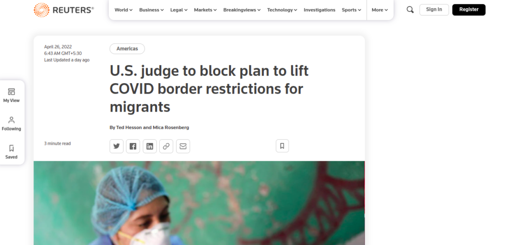 U.S. judge to block plan to lift COVID