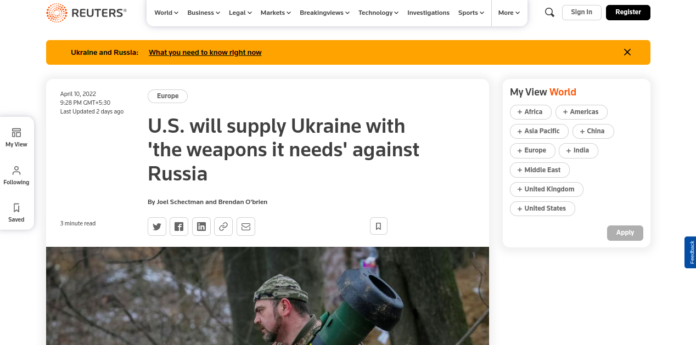 U.S. will supply Ukraine