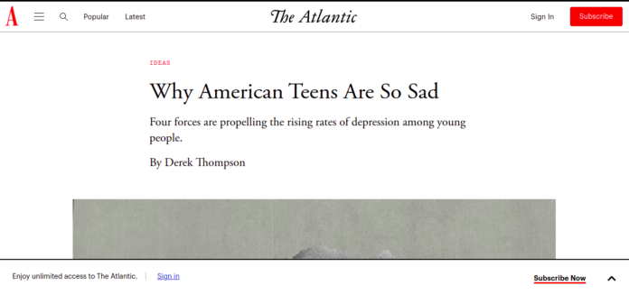 Why American Teens Are So Sad