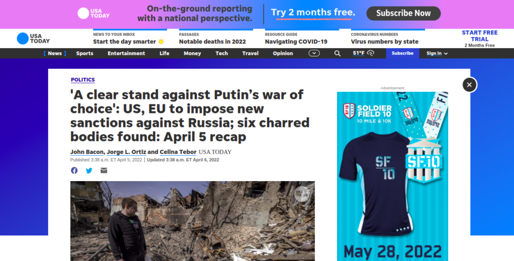 clear stand against Putin