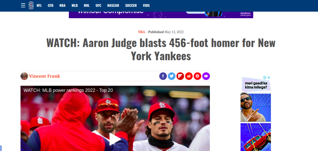 Aaron Judge blasts 456-foot homer