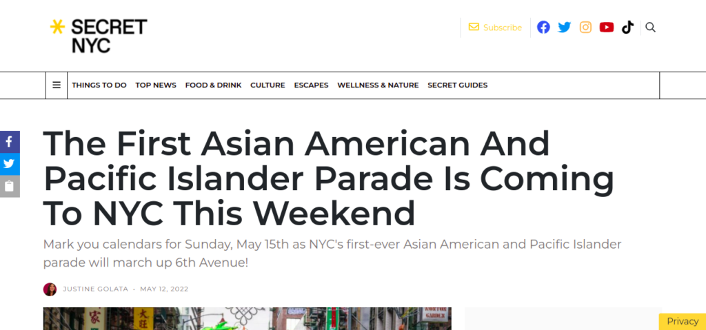 First Asian American And Pacific Islander Parade
