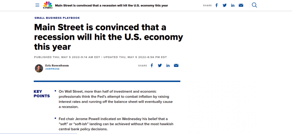recession will hit the U.S. economy