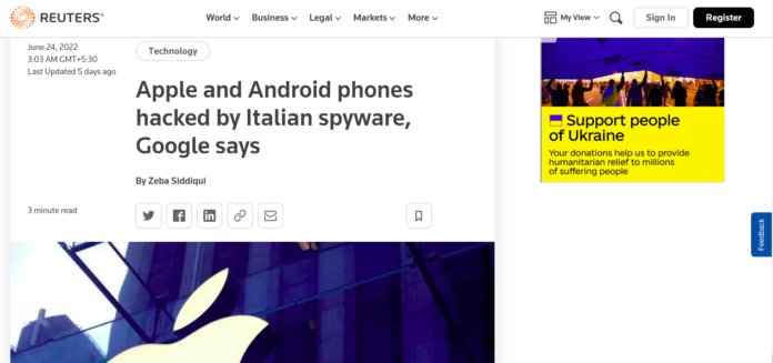 Apple and Android phones hacked