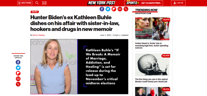 Hunter Biden’s ex Kathleen Buhle dishes on his affair