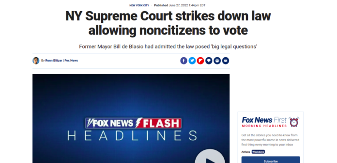 NY Supreme Court strikes down law