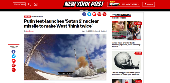 Putin test-launches ‘Satan 2’