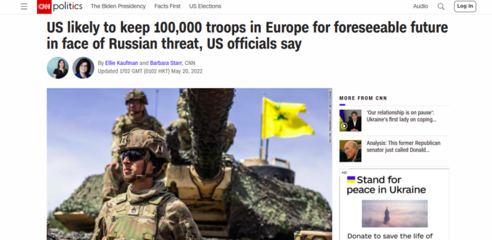 US to keep 100,000 troops in Europe