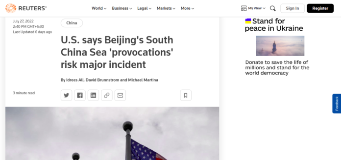 Beijing's South China Sea 'provocations'