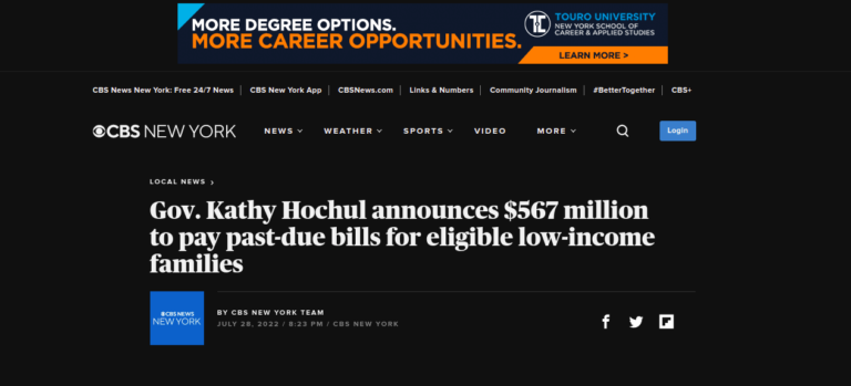 Gov. Kathy Hochul announces $567 million to pay past-due bills for eligible low-income families