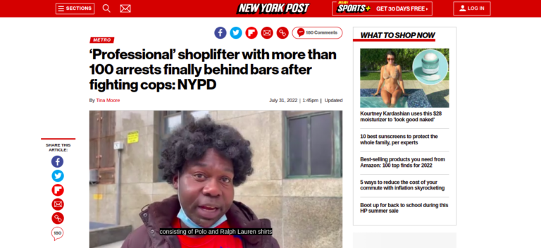 ‘Professional’ shoplifter with more than 100 arrests finally behind bars after fighting cops: NYPD