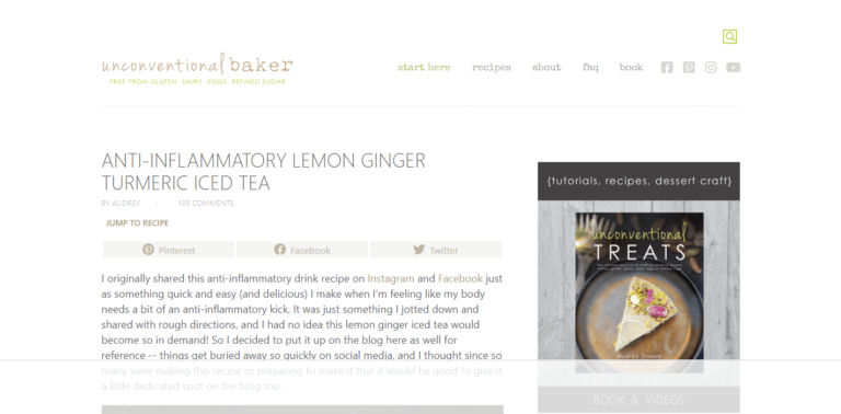 Anti-inflammatory Lemon Ginger Turmeric Iced Tea