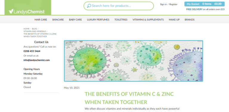 The Benefits Of Vitamin C & Zinc When Taken Together