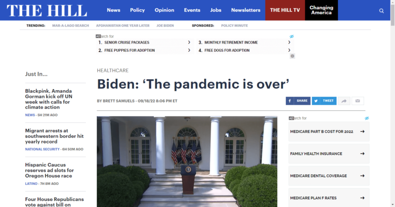 Biden: ‘The pandemic is over’
