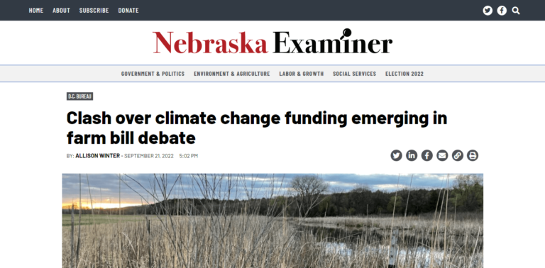 Clash over climate change funding emerging in farm bill debate