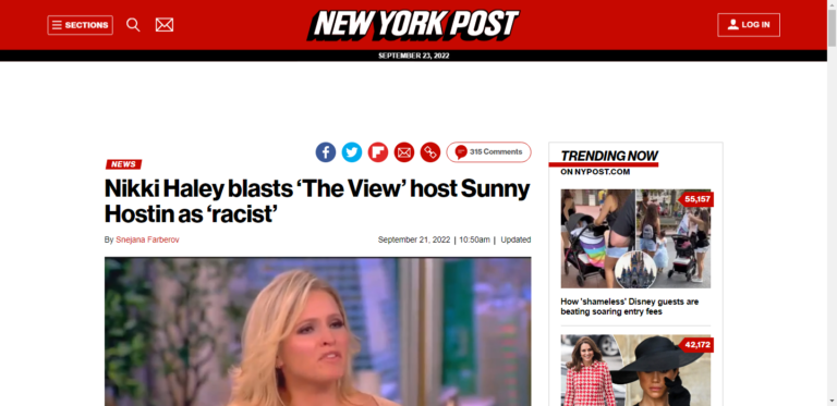 Nikki Haley blasts ‘The View’ host Sunny Hostin as ‘racist’