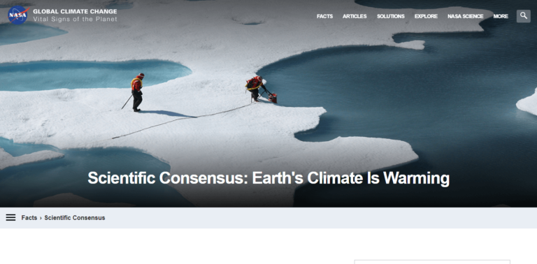 Scientific Consensus: Earth’s Climate Is Warming