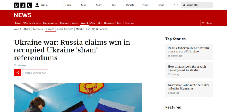 Ukraine war: Russia claims win in occupied Ukraine ‘sham’ referendums