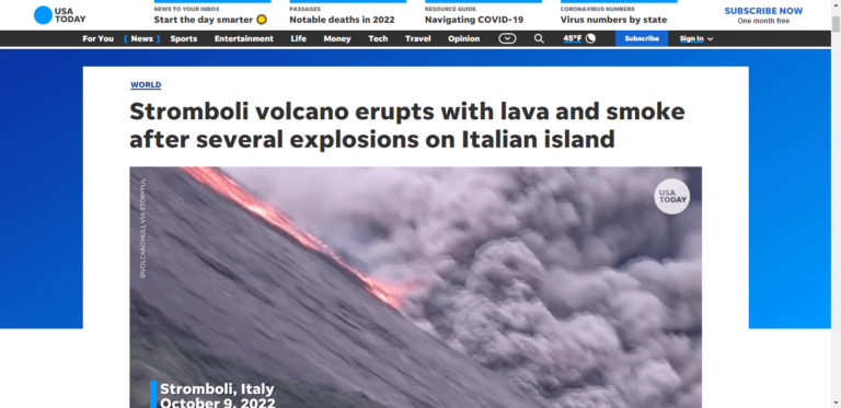 Stromboli volcano erupts with lava and smoke after several explosions on Italian island