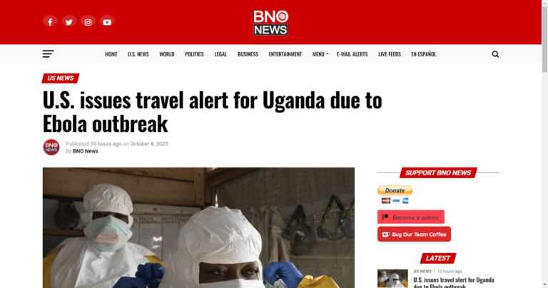 U.S. issues travel alert for Uganda due to Ebola outbreak