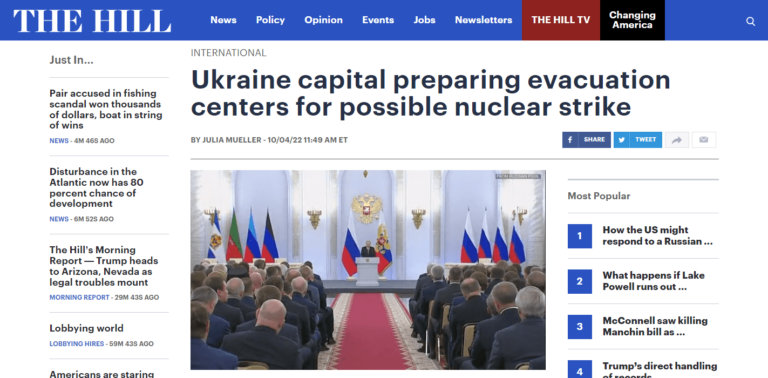 Ukraine capital preparing evacuation centers for possible nuclear strike