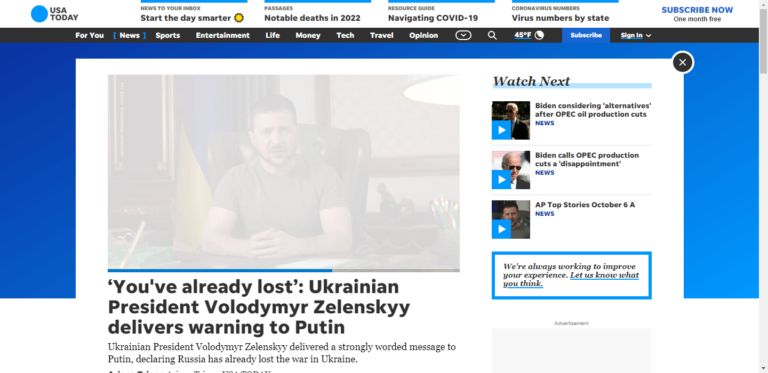 ‘You’ve already lost’: Ukrainian President Volodymyr Zelenskyy delivers warning to Putin