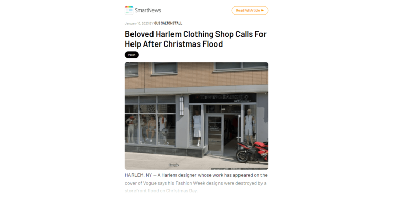 Beloved Harlem Clothing Shop Calls For Help After Christmas Flood